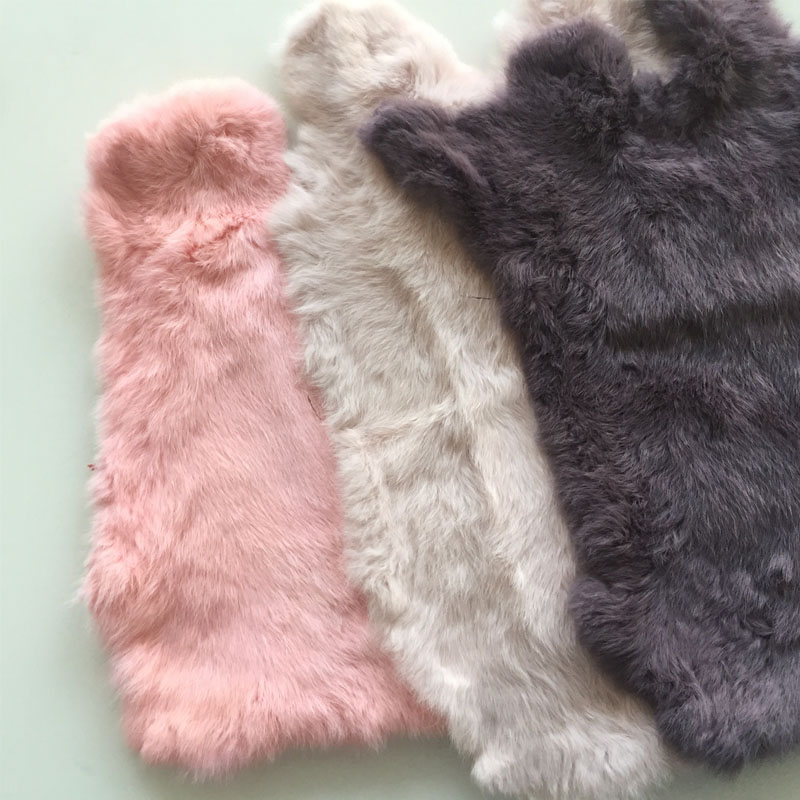 Multicolor ขนสัตว์กระต่ายจริงข - Home Textiles Sale บทวิจารณ์และราคา